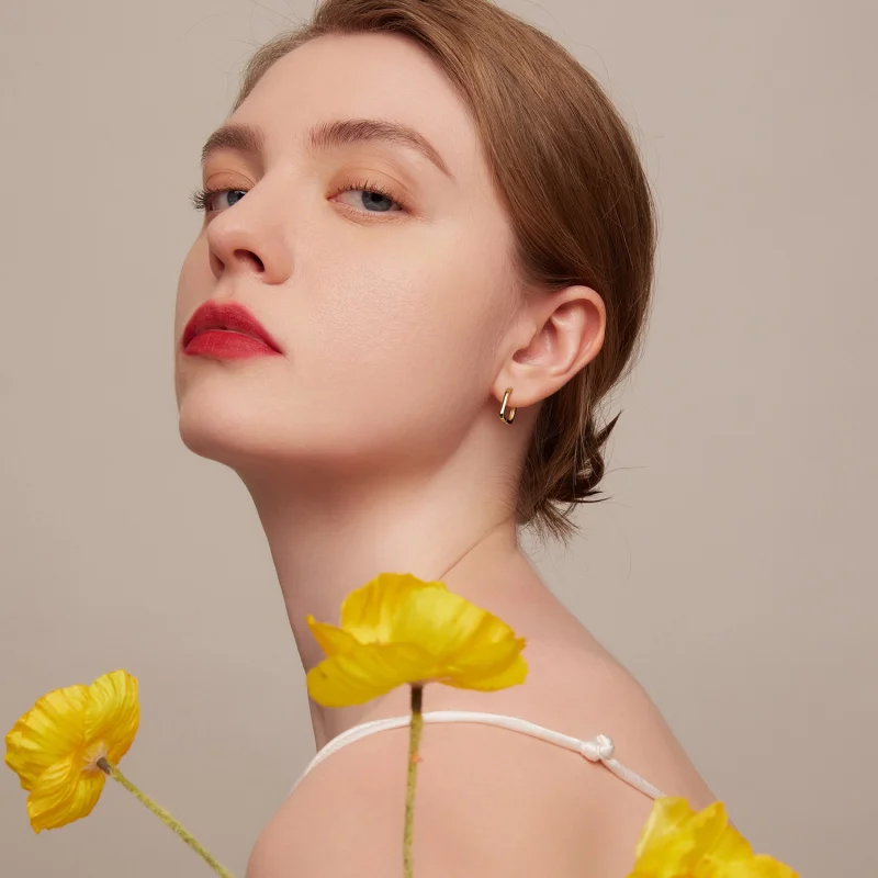 (imagem para) Pandora Style French Hoop Earrings - BSE478-B - Visualizar 11