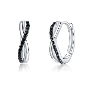 (imagem para) Pandora Style Infinity Symbol Hoop Earrings - BSE399