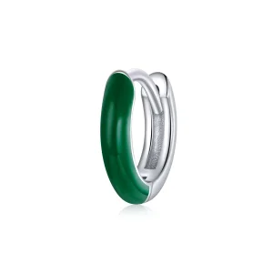 (imagem para) Pandora Style Little Green Hoop Earrings - BSE488-GN