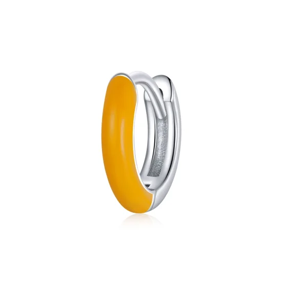 (imagem para) Pandora Style Little Orange Hoop Earrings - BSE488-OR