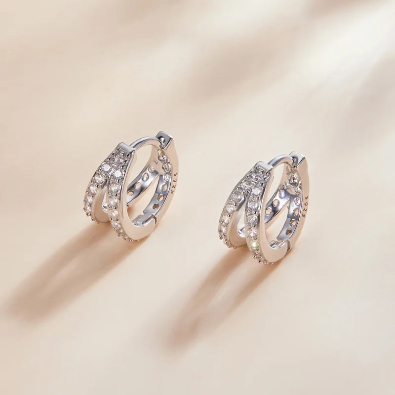 (imagem para) Pandora Style Modern Woman Hoop Earrings - SCE1187-A - Visualizar 2