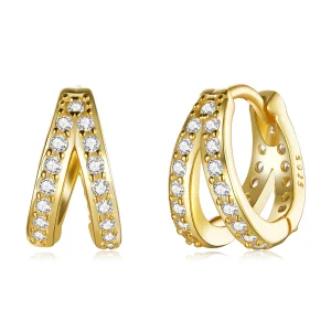 Pandora Style Modern Woman Hoop Earrings - SCE1187-B (imagem para) Pandora Style Modern Woman Hoop Earrings - SCE1187-B