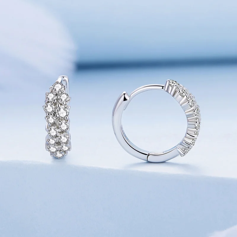 (imagem para) Pandora Style Refined Zircon Hoop Earrings - BSE730 - Visualizar 2