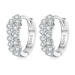 (imagem para) Pandora Style Refined Zircon Hoop Earrings - BSE730