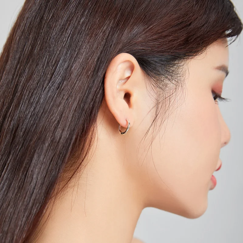 (imagem para) Pandora Style Romantic Girl Hoop Earrings - SCE1030 - Visualizar 6