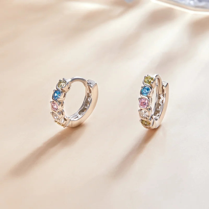 (imagem para) Pandora Style Shine Hoop Earrings - SCE1166-A - Visualizar 2