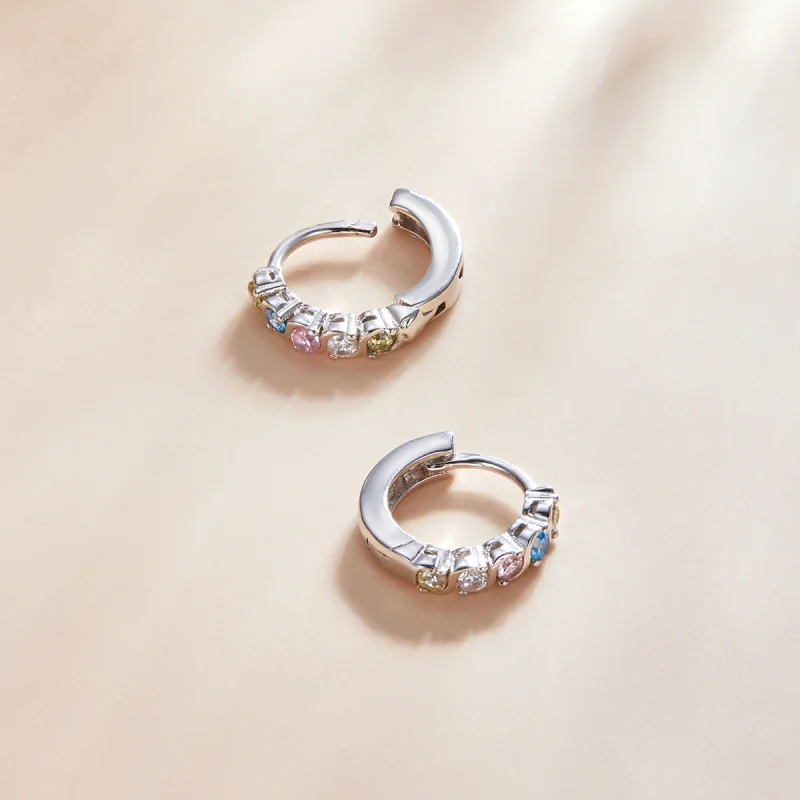 (imagem para) Pandora Style Shine Hoop Earrings - SCE1166-A - Visualizar 3