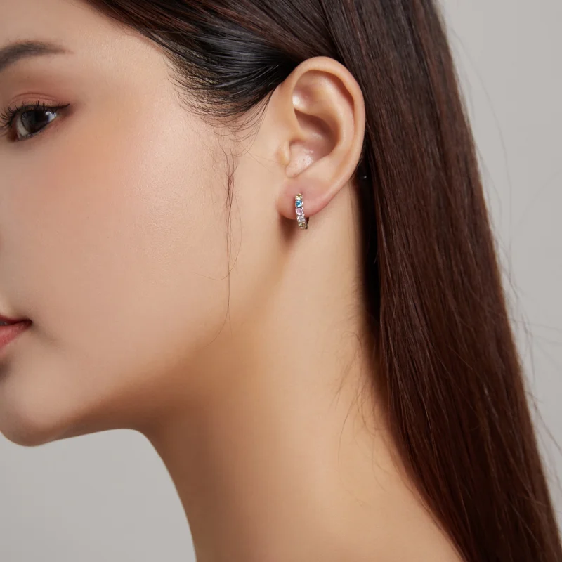 (imagem para) Pandora Style Shine Hoop Earrings - SCE1166-A - Visualizar 6