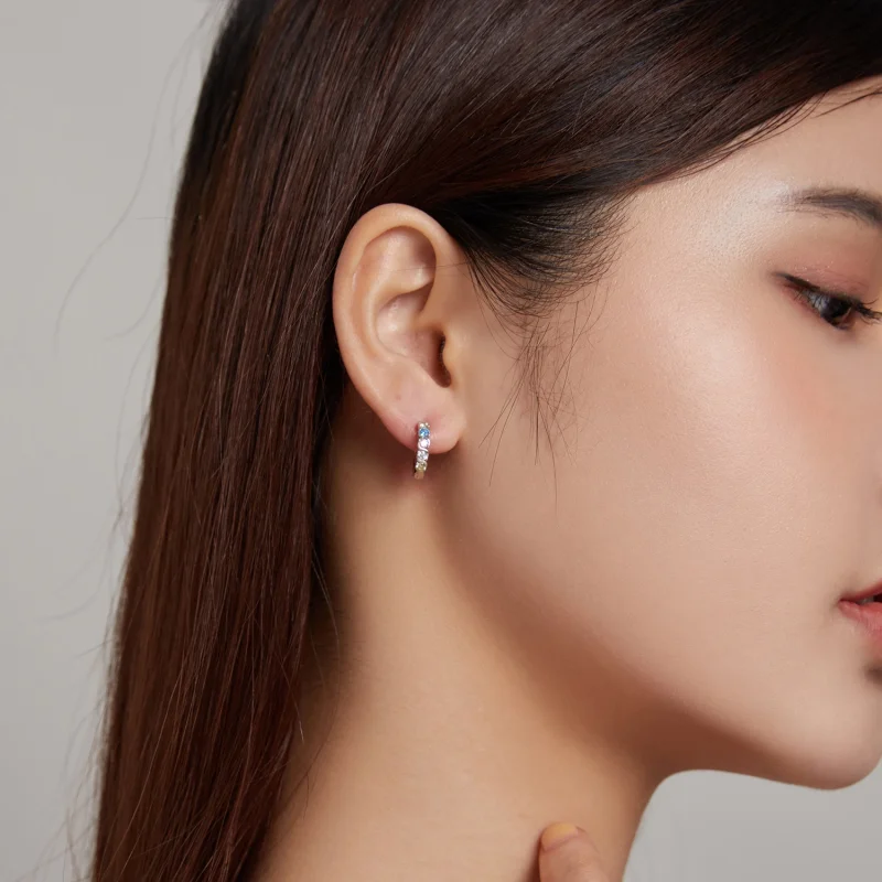 (imagem para) Pandora Style Shine Hoop Earrings - SCE1166-A - Visualizar 7