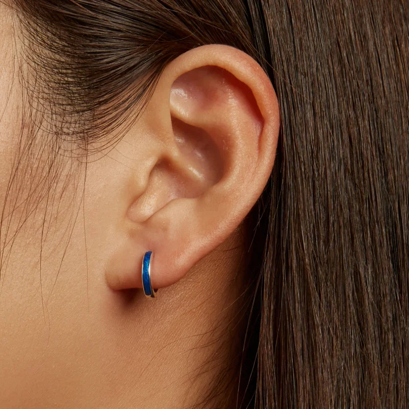 (imagem para) Pandora Style Simple Hoop Earrings - SCE1360 - Visualizar 7