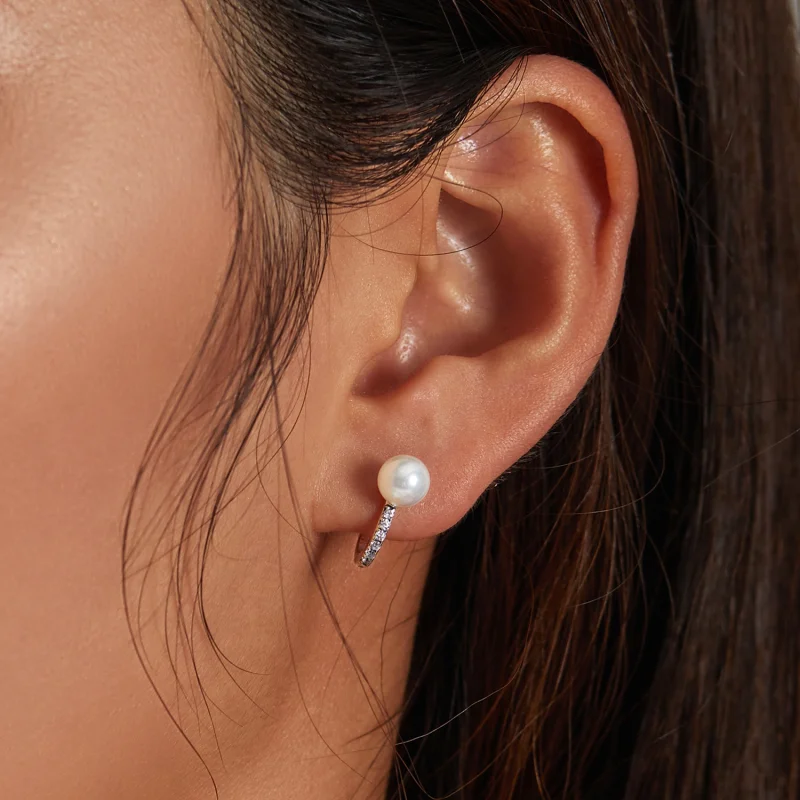 (imagem para) Pandora Style Simple Shell Beads Hoop Earrings - SCE1288 - Visualizar 6
