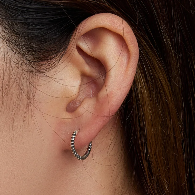(imagem para) Pandora Style Simple Thread Hoop Earrings - SCE1423 - Visualizar 7