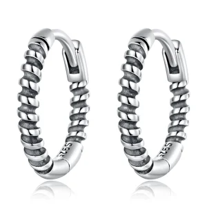 (imagem para) Pandora Style Simple Thread Hoop Earrings - SCE1423