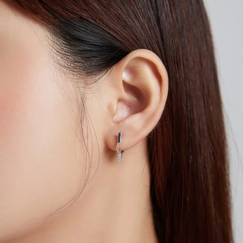 (imagem para) Pandora Style Star Shape Hoop Earrings - SCE1136 - Visualizar 7