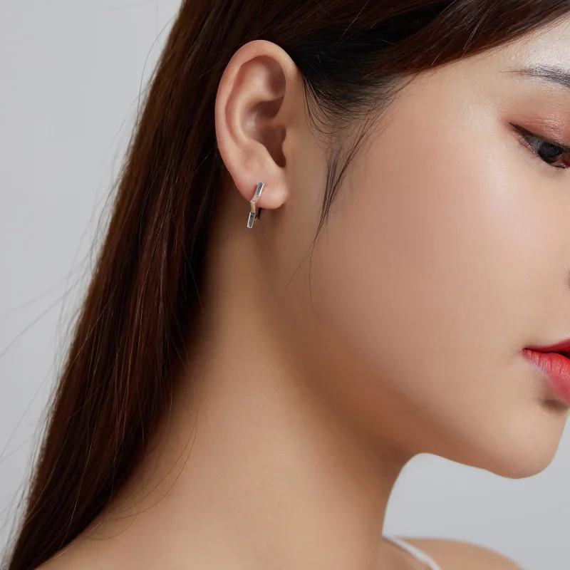 (imagem para) Pandora Style Star Shape Hoop Earrings - SCE1136 - Visualizar 9