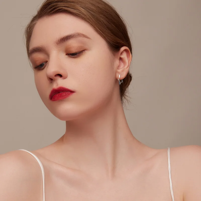 (imagem para) Pandora Style Star Shape Hoop Earrings - SCE1136 - Visualizar 11