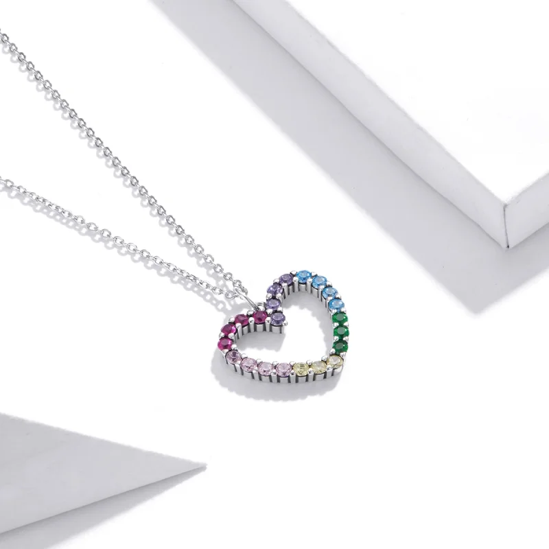 (imagem para) Colar Amor do arco-íris estilo Pandora - SCN449 - Visualizar 2