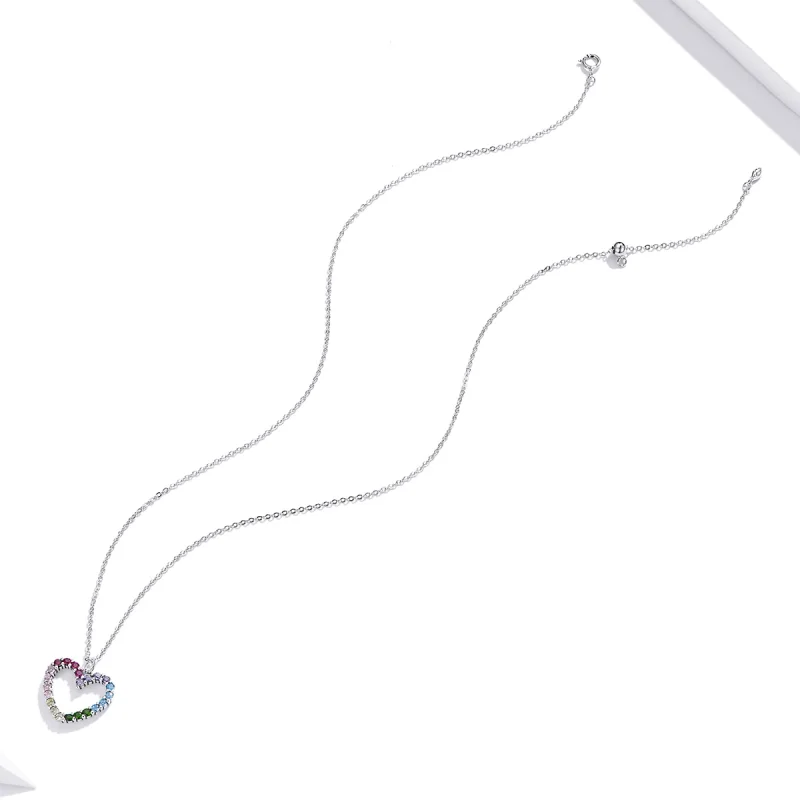 (imagem para) Colar Amor do arco-íris estilo Pandora - SCN449 - Visualizar 5