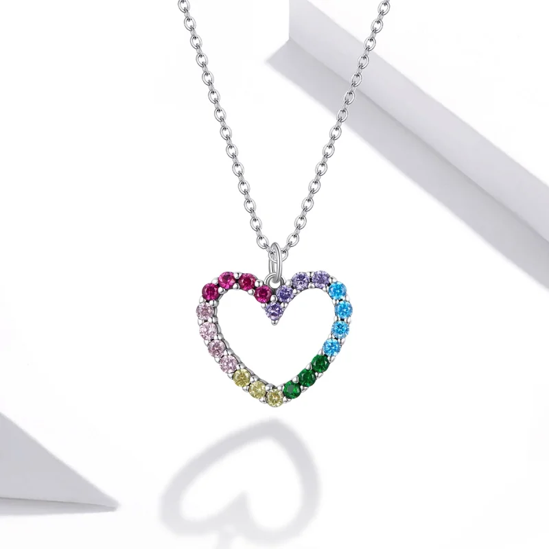 (imagem para) Colar Amor do arco-íris estilo Pandora - SCN449 - Visualizar 6
