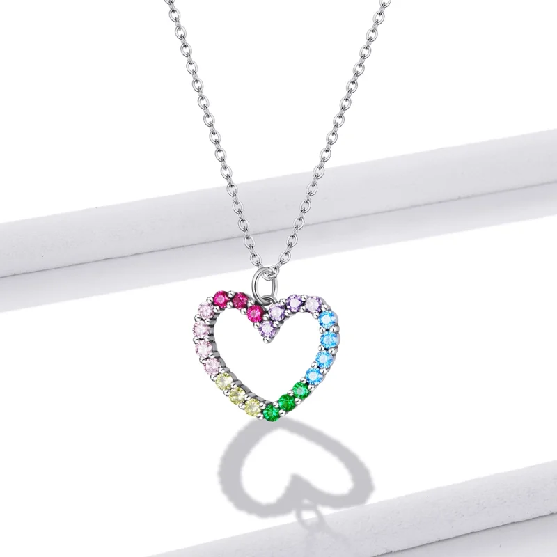 (imagem para) Colar Amor do arco-íris estilo Pandora - SCN449 - Visualizar 11