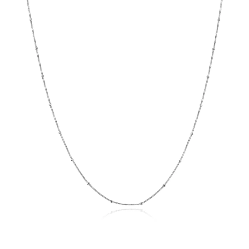 (imagem para) Colar Corrente Básica de Pequenas Bolas estilo Pandora - SCN391