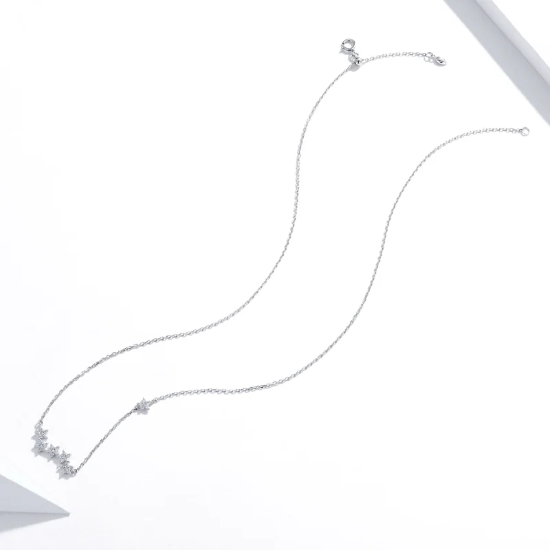 (imagem para) Colar Estrelas cintilantes estilo Pandora - SCN419 - Visualizar 4