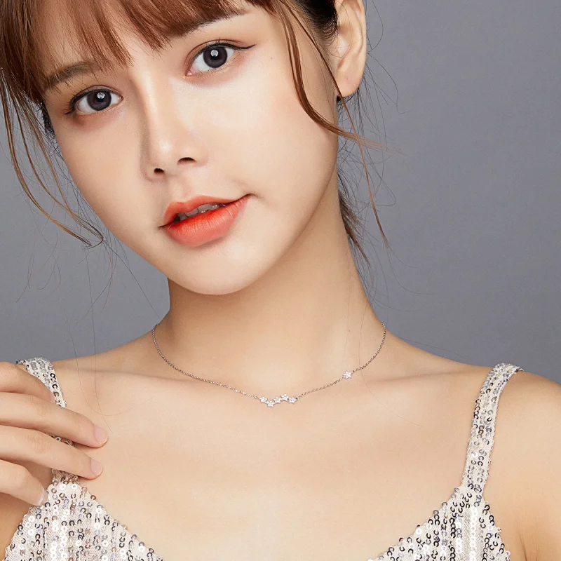 (imagem para) Colar Estrelas cintilantes estilo Pandora - SCN419 - Visualizar 8