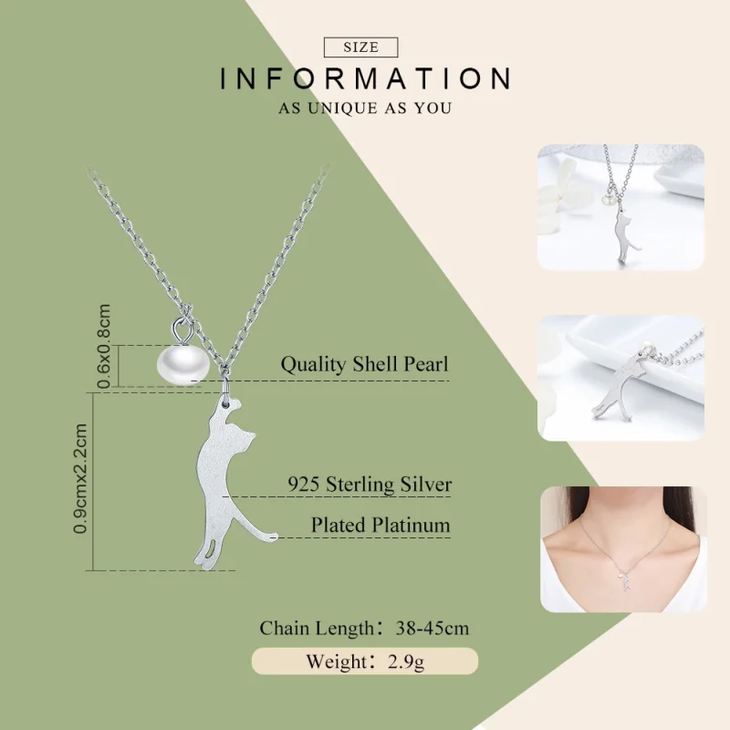 (imagem para) Colar Gatinho brincalhão estilo Pandora - SCN175 - Visualizar 2