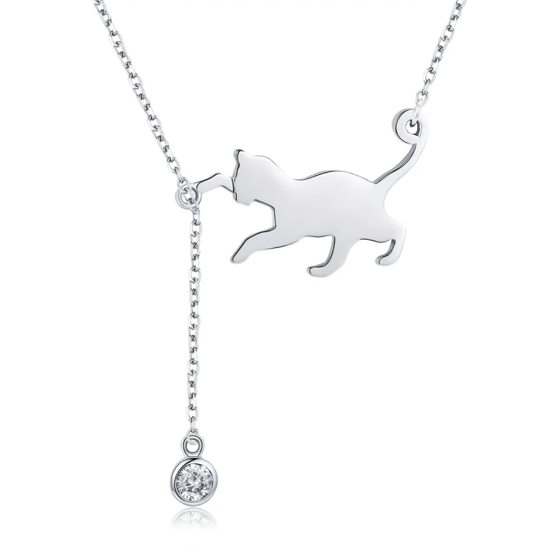 (imagem para) Colar Gatinho travesso estilo Pandora - SCN232