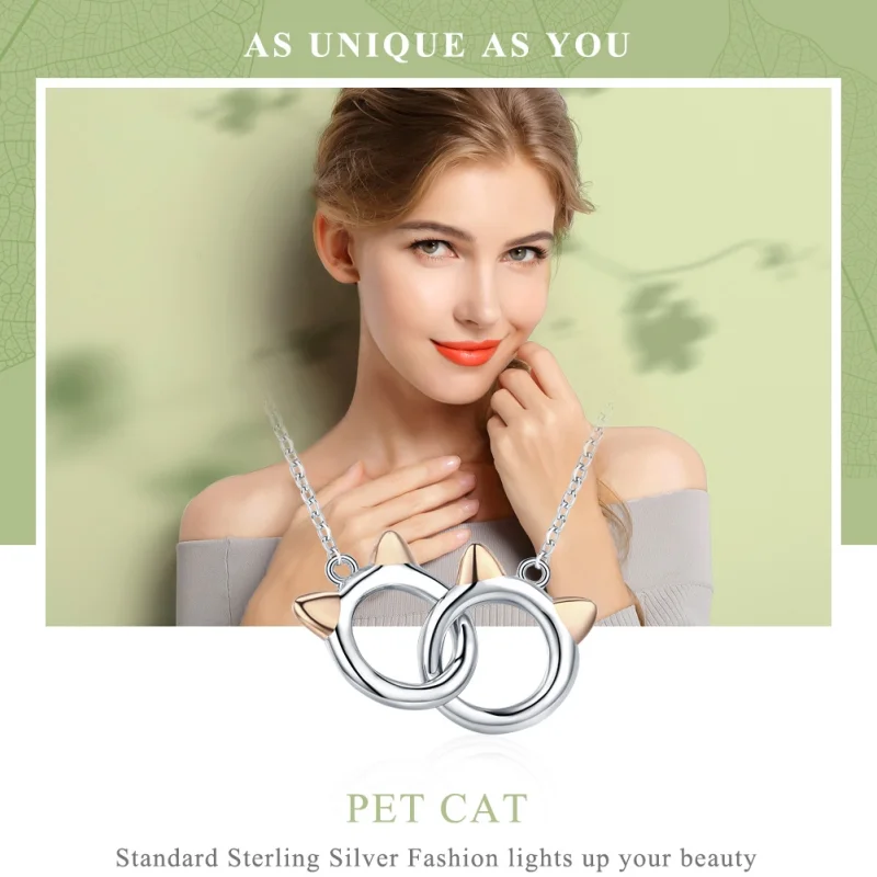 (imagem para) Colar Gato de estimação estilo Pandora Rose - SCN252 - Visualizar 3