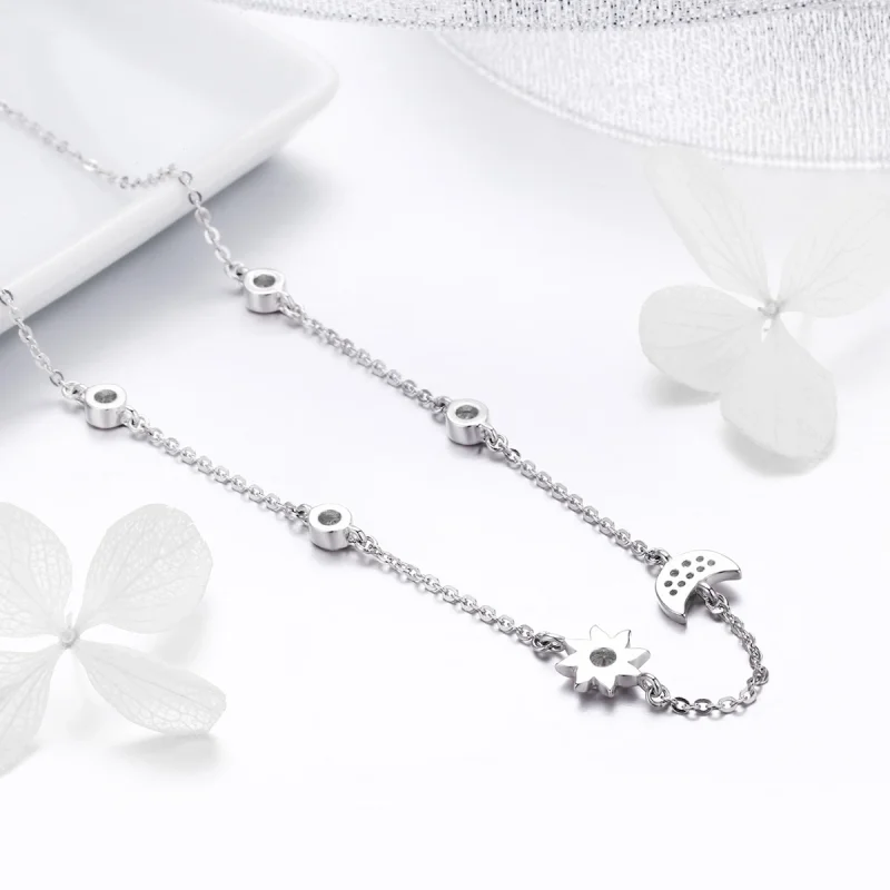 (imagem para) Colar Glória do Sol e da Lua estilo Pandora - SCN272 - Visualizar 5