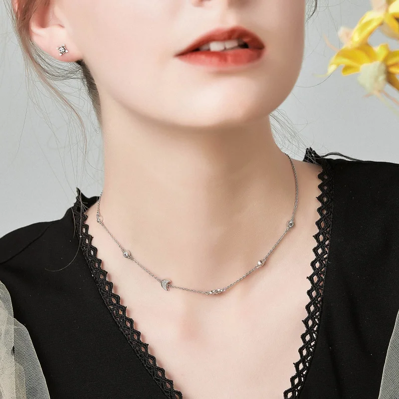 (imagem para) Colar Glória do Sol e da Lua estilo Pandora - SCN272 - Visualizar 8