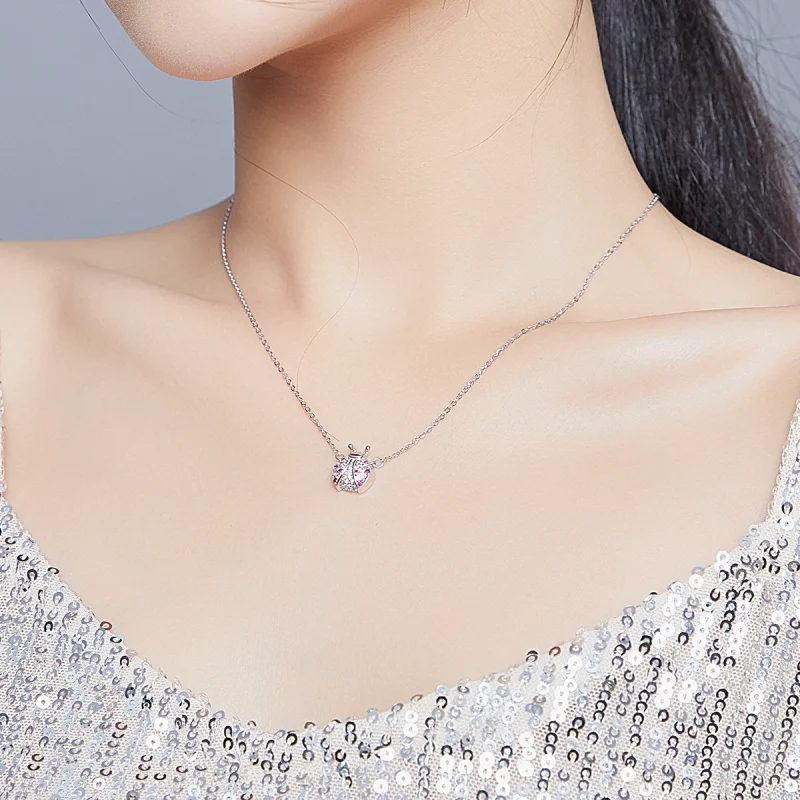 (imagem para) Colar Joaninha deslumbrante estilo Pandora - SCN400 - Visualizar 11