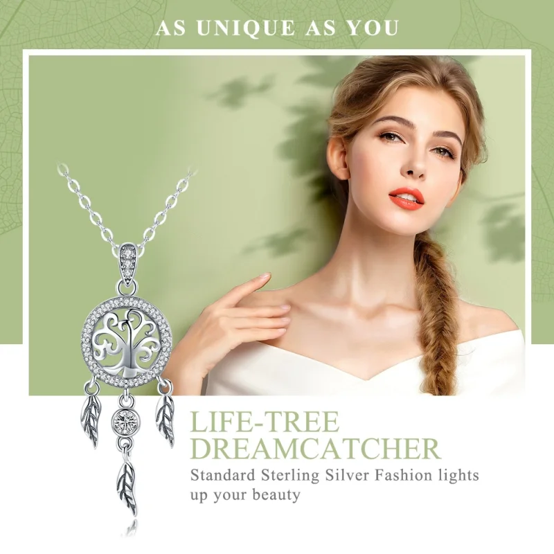 (imagem para) Colar Life Tree Dreamcatcher estilo Pandora - SCN298 - Visualizar 3