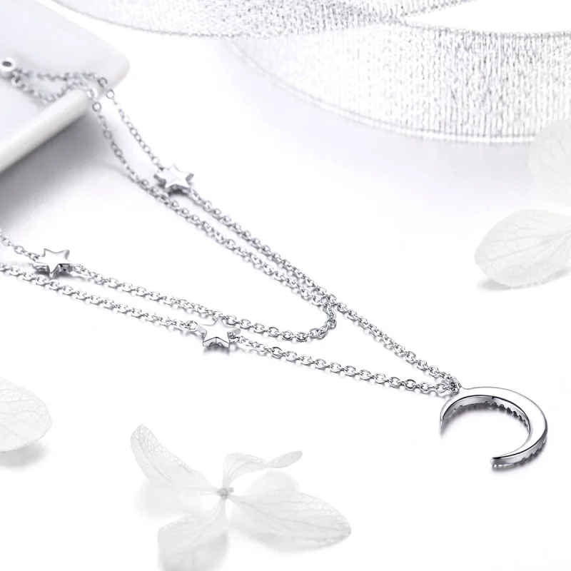 (imagem para) Colar Lua e estrelas life Pandora - BSN038 - Visualizar 4