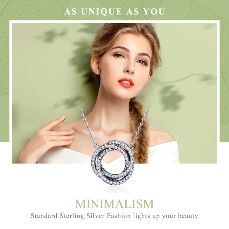 (imagem para) Colar Minimalismo estilo Pandora Rose - SCN259 - Visualizar 2