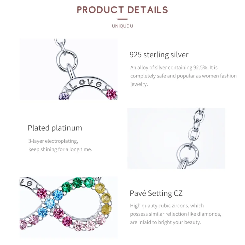 (imagem para) Colar Símbolo infinito estilo Pandora - SCN402 - Visualizar 3