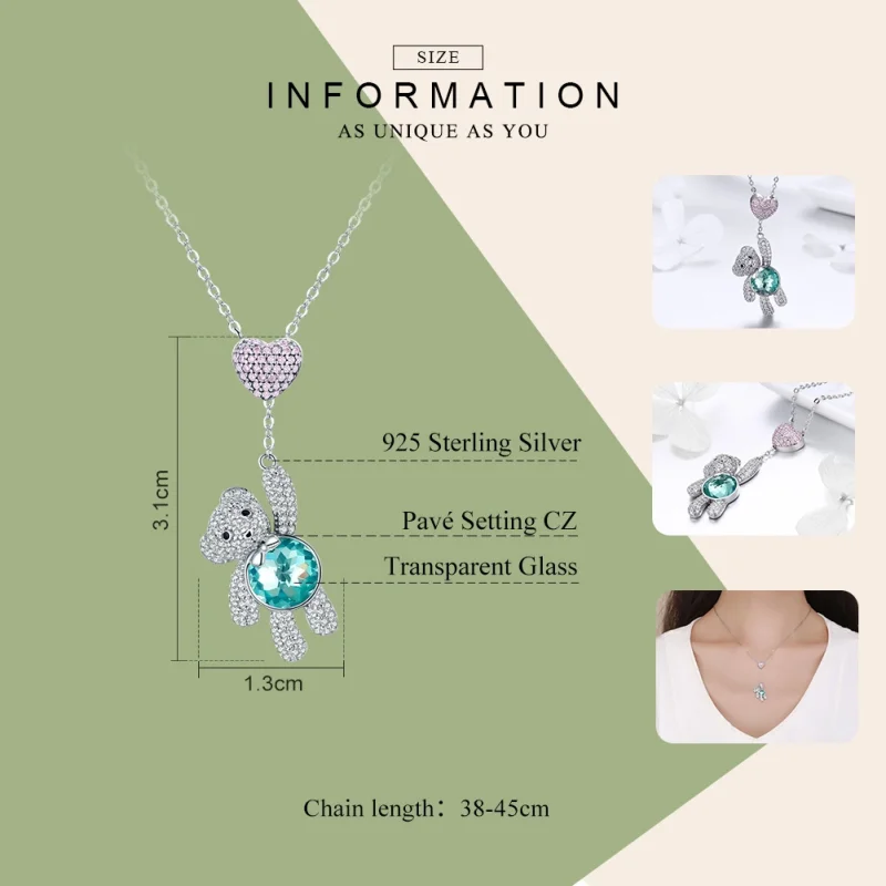 (imagem para) Colar Urso fofo life Pandora - SCN271 - Visualizar 3