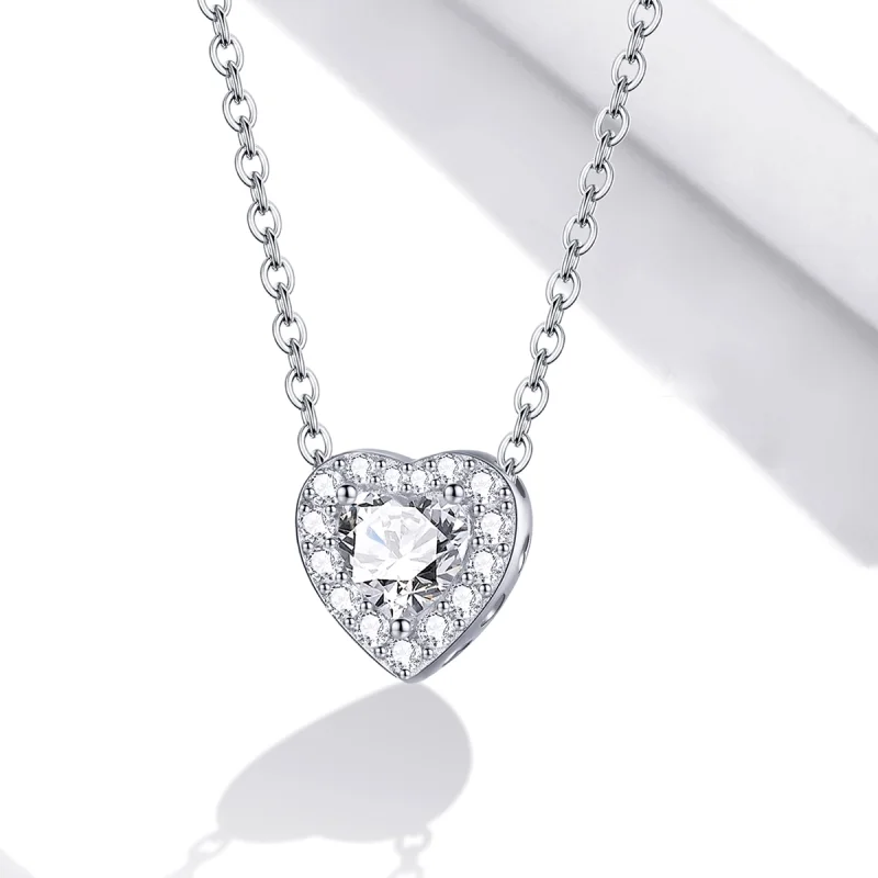 (imagem para) Pandora Style Bright Love Necklace - SCN455 - Visualizar 2
