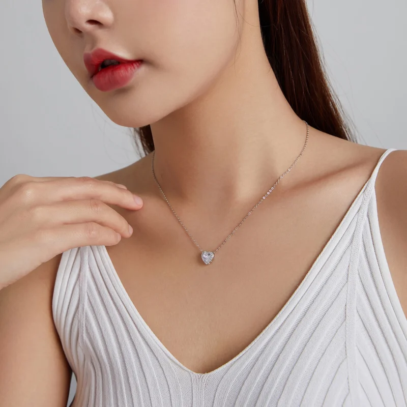 (imagem para) Pandora Style Bright Love Necklace - SCN455 - Visualizar 8