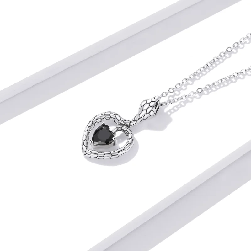 (imagem para) Pandora Style Creative Snake Necklace - BSN233 - Visualizar 3