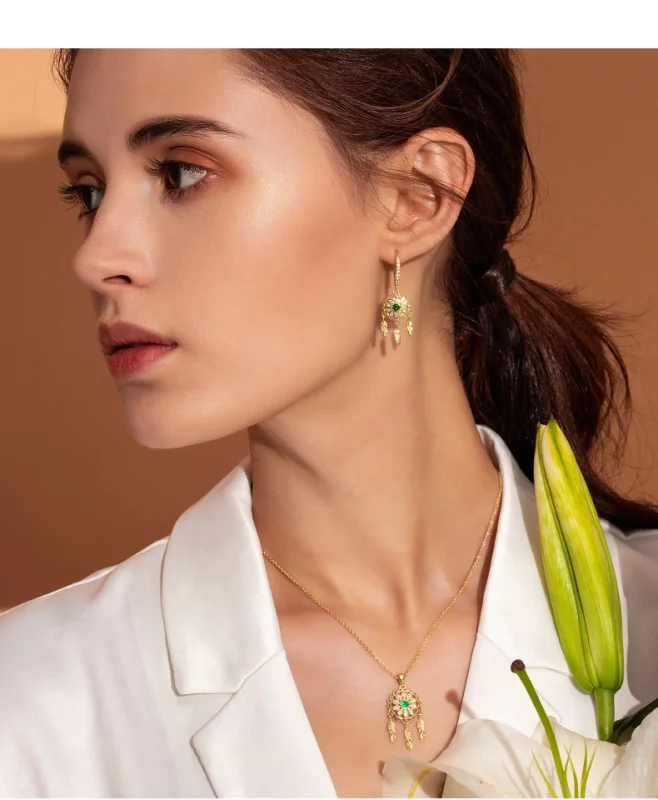 (imagem para) Pandora Style Dreamcatcher Necklace - SCN263-B - Visualizar 3