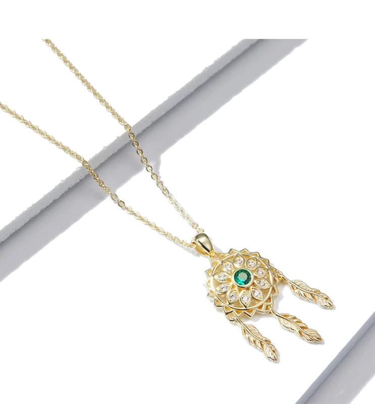 (imagem para) Pandora Style Dreamcatcher Necklace - SCN263-B - Visualizar 4