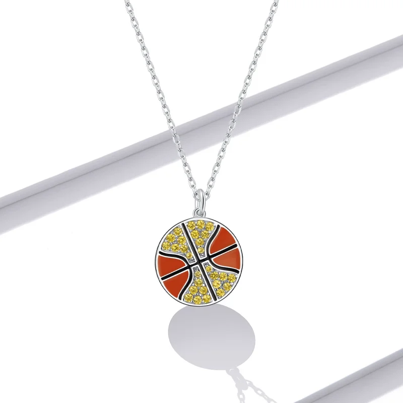 (imagem para) Pandora Style Dynamic Basketball Necklace - BSN203 - Visualizar 5
