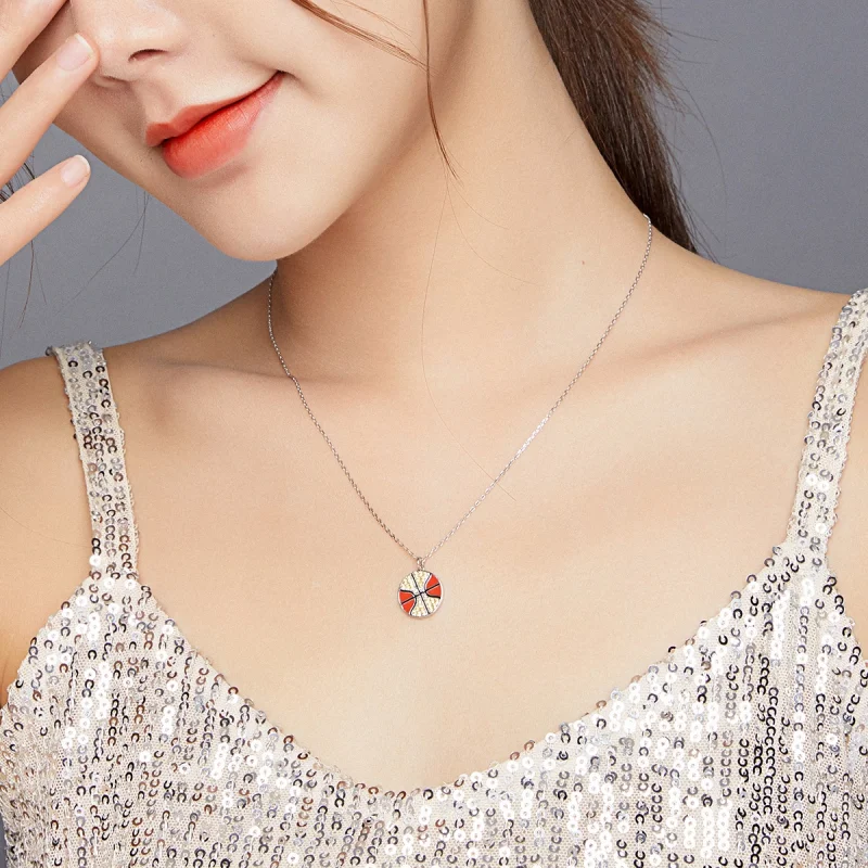 (imagem para) Pandora Style Dynamic Basketball Necklace - BSN203 - Visualizar 8