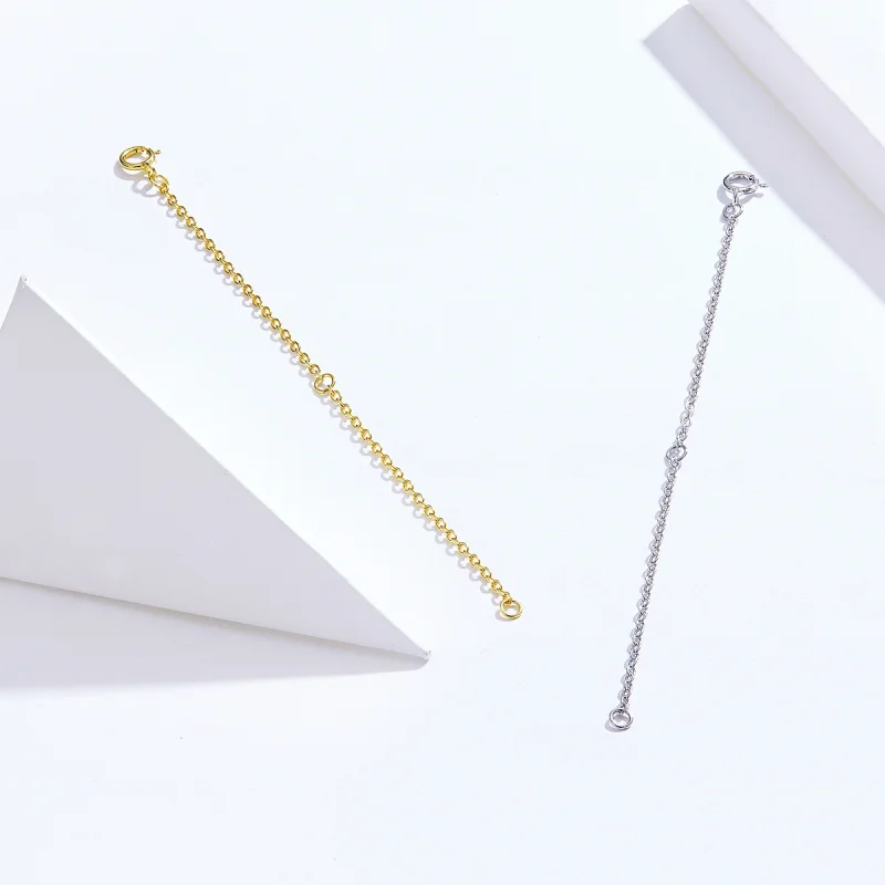 (imagem para) Pandora Style Extension Chain Necklace Extension Chain - SCA015-10B - Visualizar 3