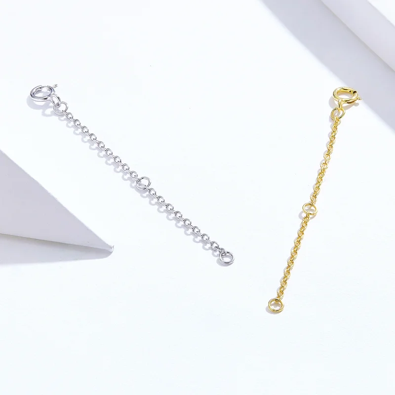 (imagem para) Pandora Style Extension Chain Necklace Extension Chain - SCA015-6B - Visualizar 3