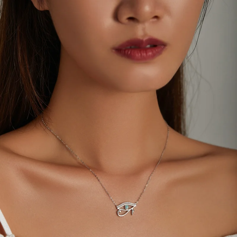 (imagem para) Pandora Style Eye of Horus Necklace - BSN241 - Visualizar 9