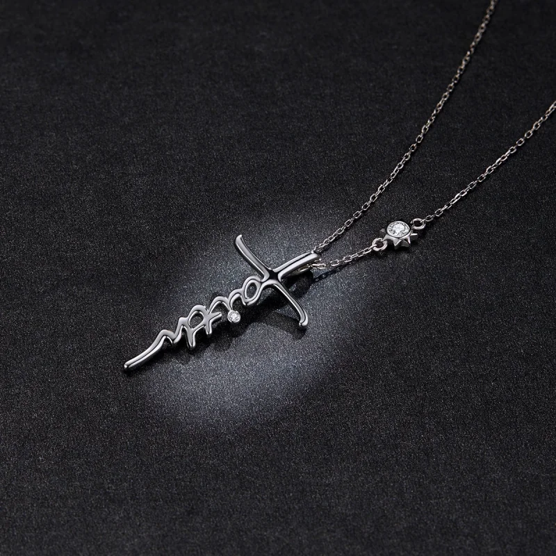 (imagem para) Pandora Style Faith of The Cross Necklace - BSN231 - Visualizar 6