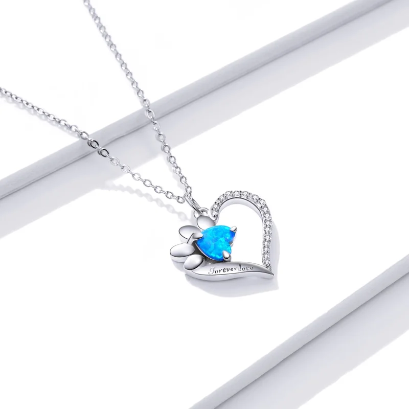 (imagem para) Pandora Style Heart Marks Necklace - BSN225 - Visualizar 3